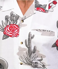 Loser Machine Rosarito White Short Sleeve Button Up Shirt