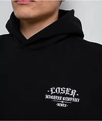 Loser Machine Wanderer Embroidered Black Hoodie