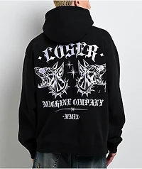 Loser Machine Wanderer Embroidered Black Hoodie