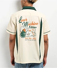 Loser Machine x The Big Lebowski Over Line Bone & Green Bowling Shirt