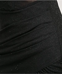 Lovesome Corset Black Glitter Dress
