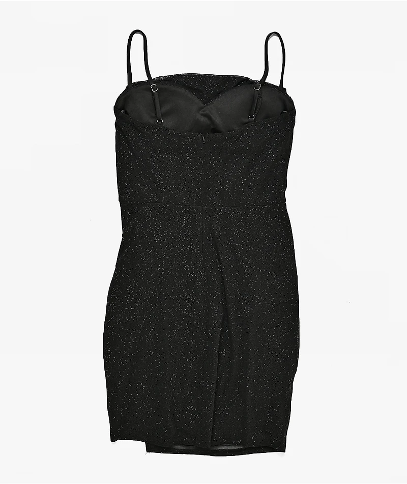 Lovesome Corset Black Glitter Dress