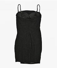 Lovesome Corset Black Glitter Dress
