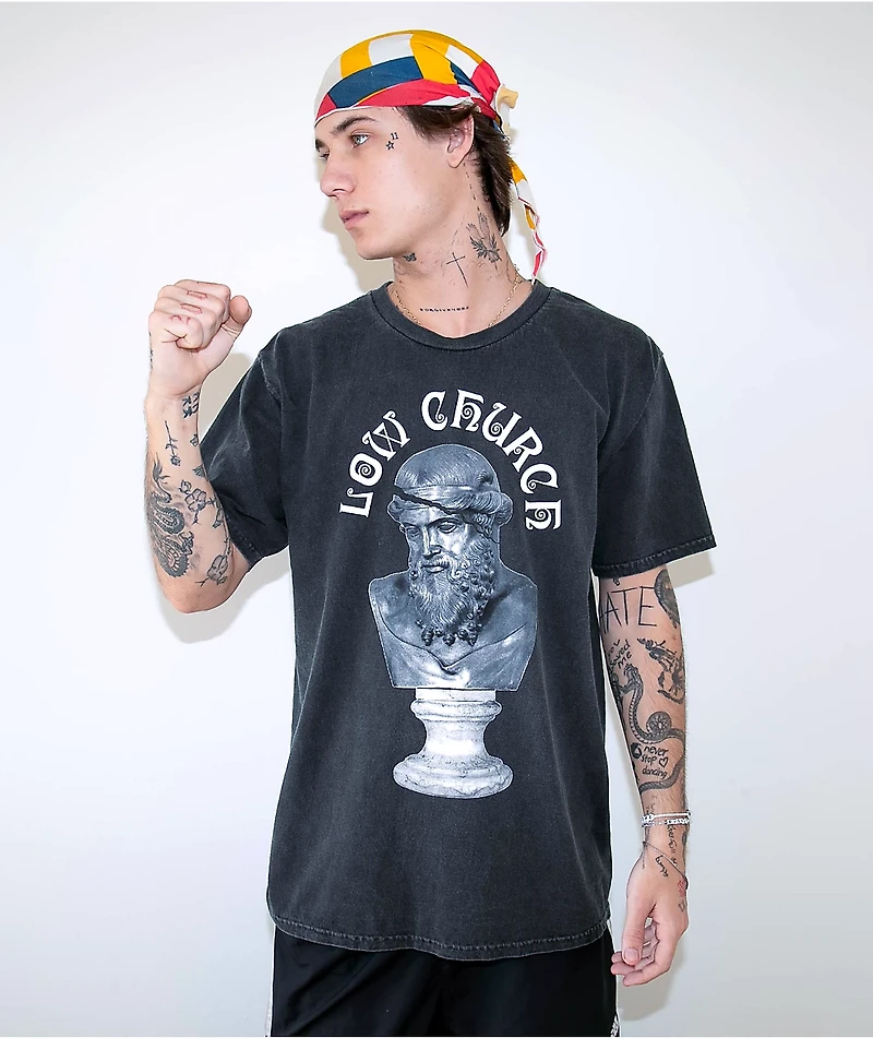 Low Church by Jxdn Broken Black Wash T-Shirt