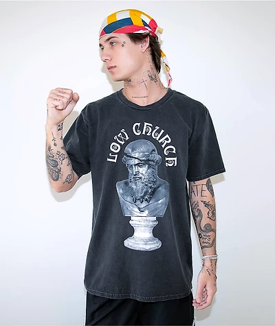 Low Church by Jxdn Broken Black Wash T-Shirt