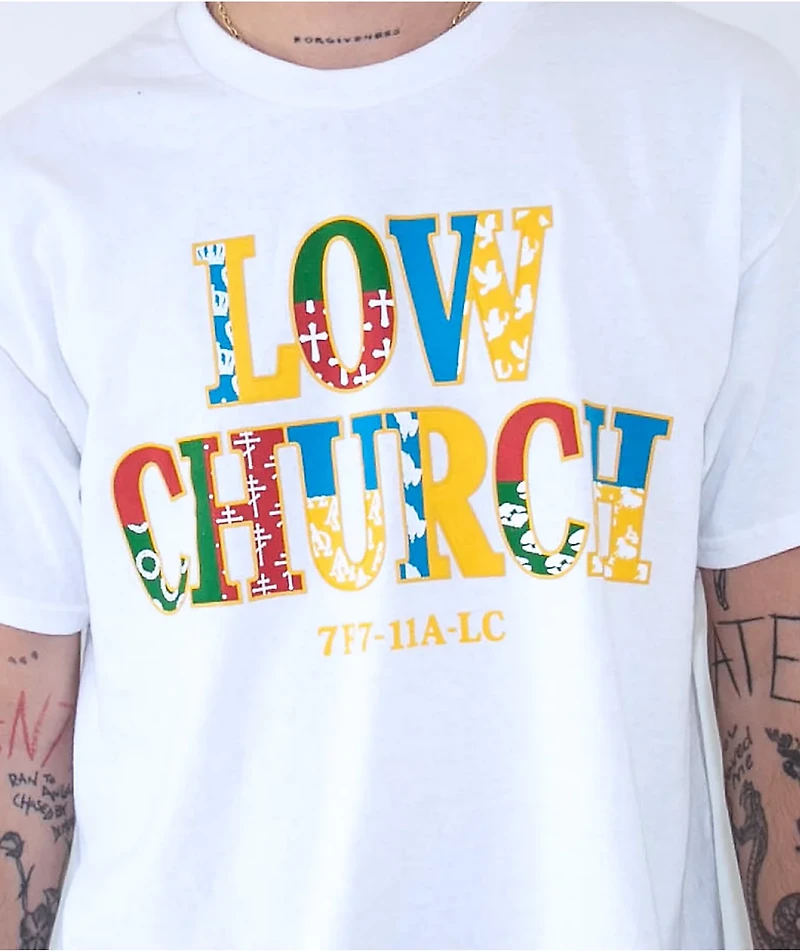 Low Church by Jxdn Vegas White T-Shirt