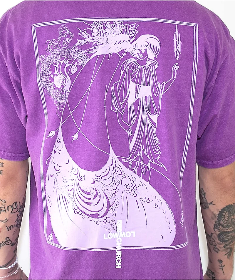 Low Church by Jxdn Peacock Plum Wash T-Shirt