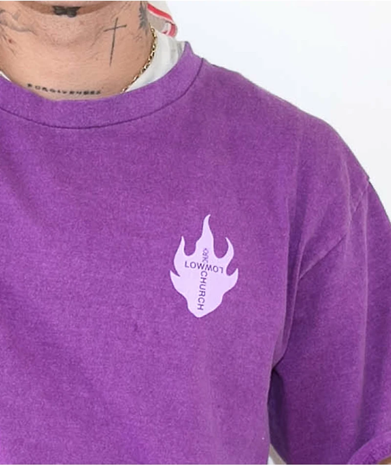 Low Church by Jxdn Peacock Plum Wash T-Shirt