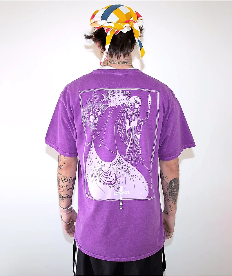 Low Church by Jxdn Peacock Plum Wash T-Shirt