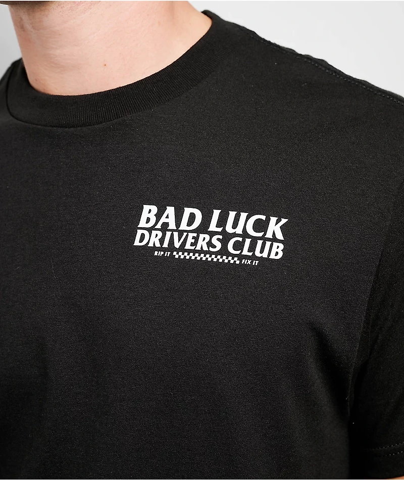 Lowered Lifestyle Bad Luck Drivers Club Black T-Shirt