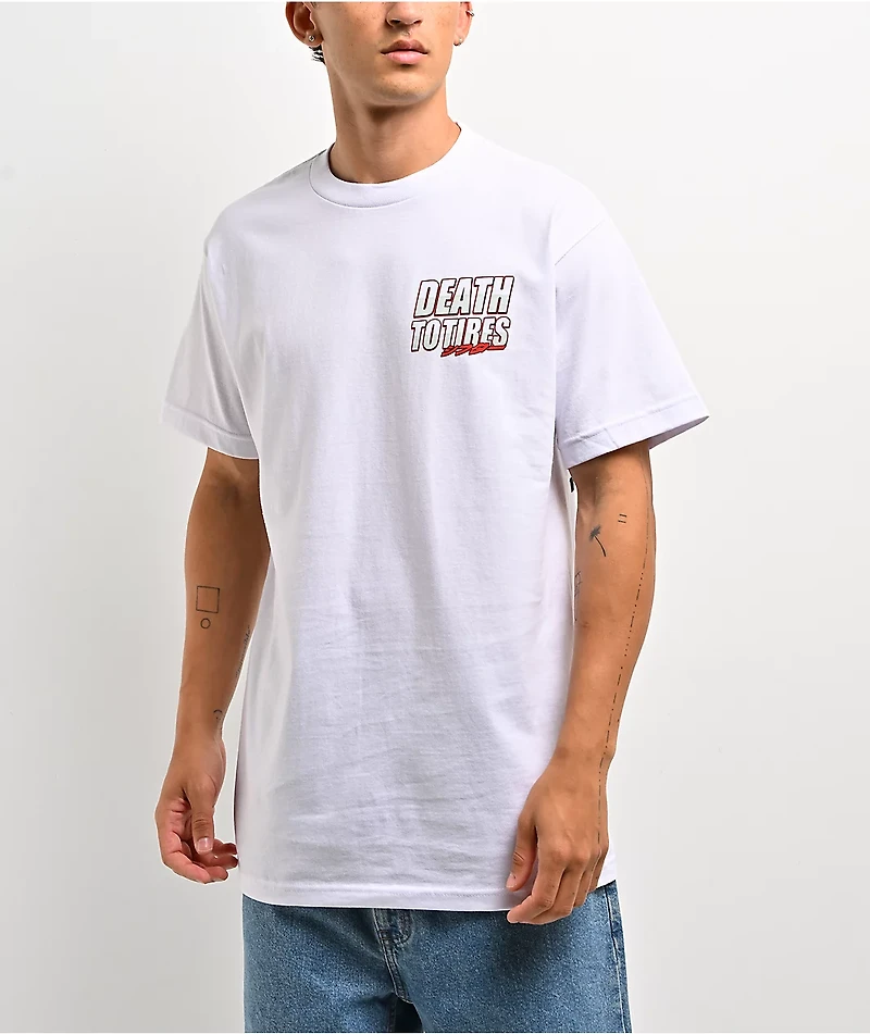 Lowered Lifestyle Death To Tires White T-Shirt