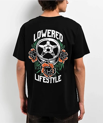 Lowered Lifestyle Evo Floral Black T-Shirt