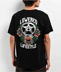 Lowered Lifestyle Evo Floral Black T-Shirt