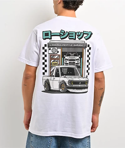 Lowered Lifestyle Hako Garage White T-Shirt