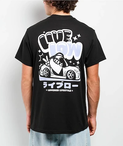 Lowered Lifestyle Live Low Black T-Shirt
