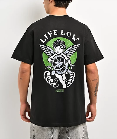 Lowered Lifestyle Live Low Cupid Black T-Shirt