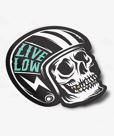 Lowered Lifestyle Live Low Skull Sticker