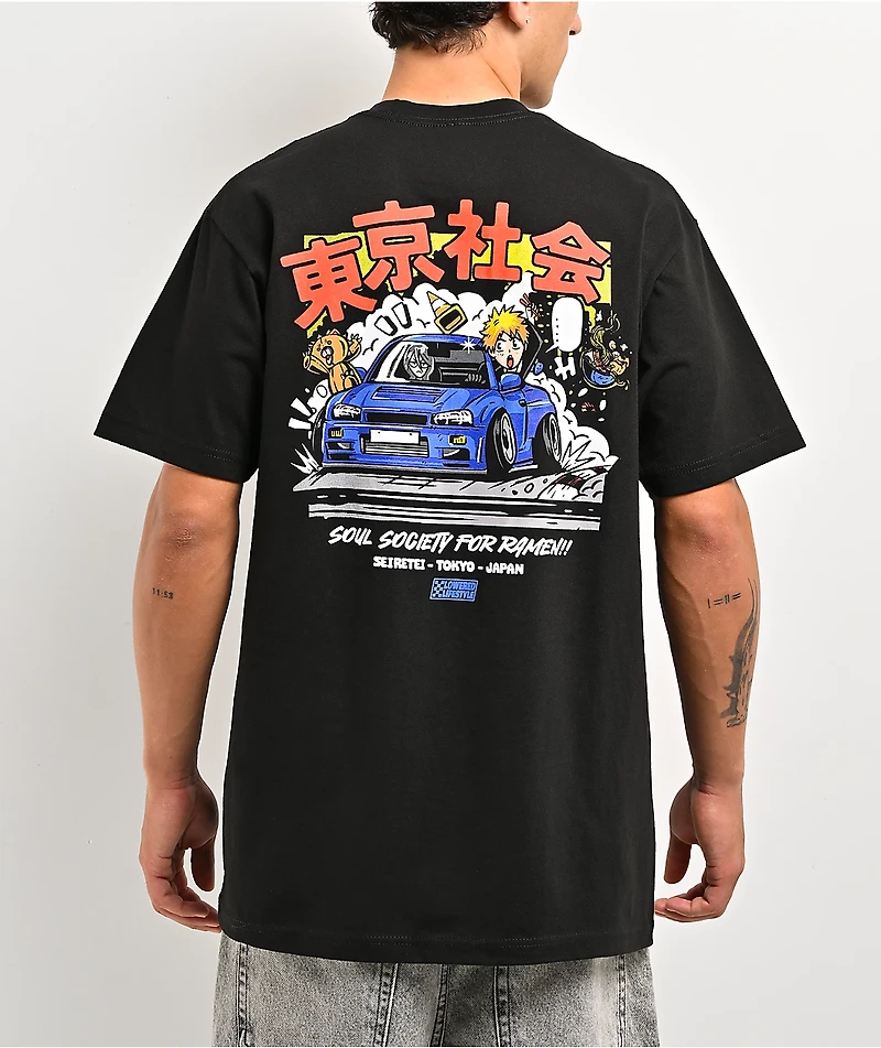 Lowered Lifestyle Ramen Sky Black T-Shirt