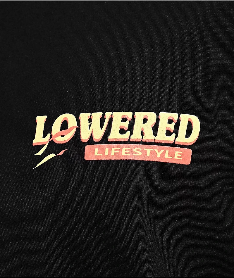 Lowered Lifestyle Retro Fitment Black T-Shirt