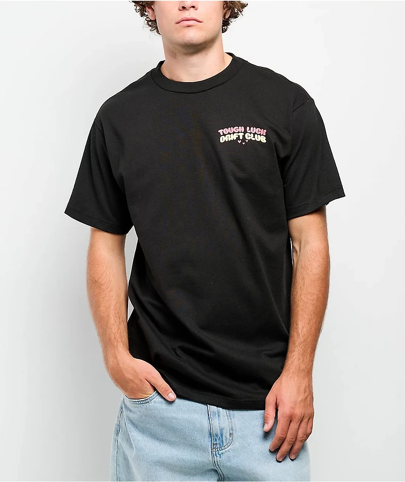 Lowered Lifestyle Tough Luck Drift Club Black T-Shirt