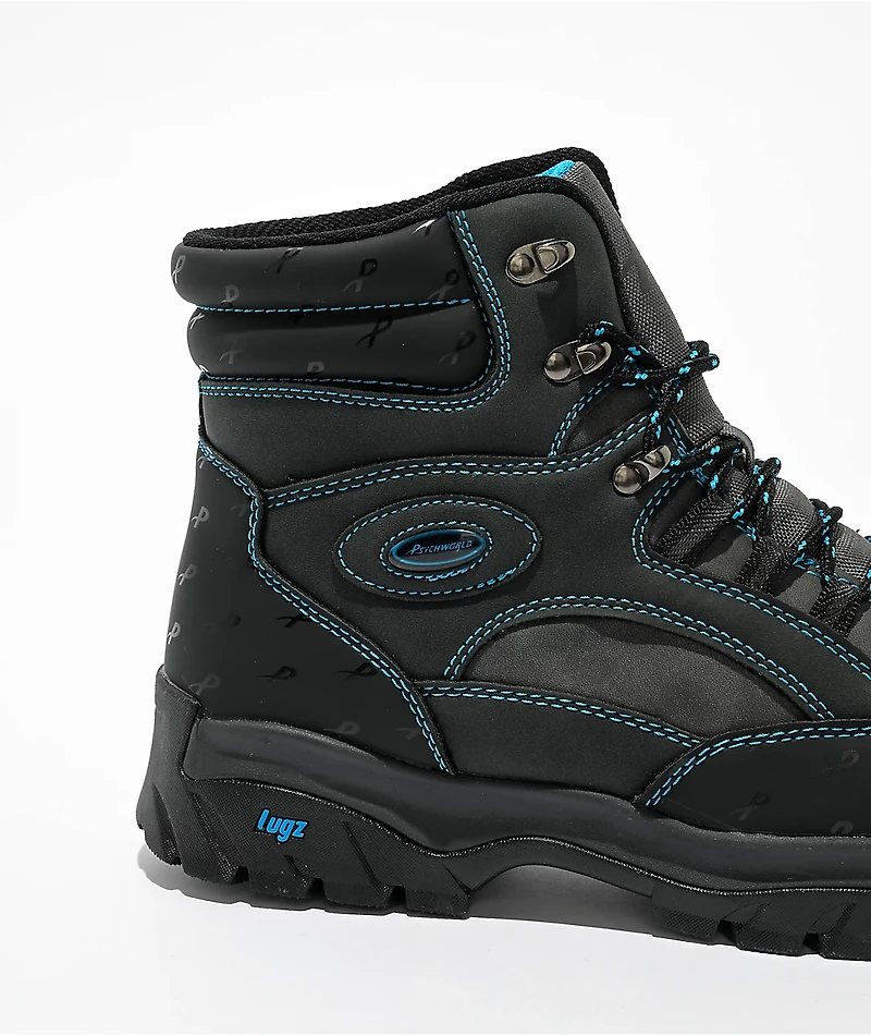 Lugz x Psychworld Ridgeline Black & Blue Chukka Boots