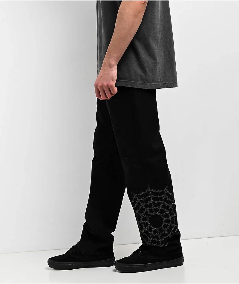 Lurking Class By Sketchy Tank Barbed Web Black Denim Jeans