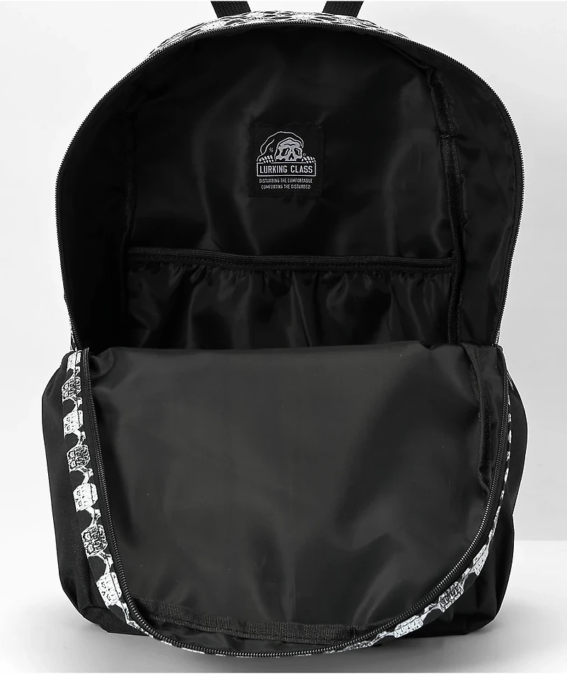 Lurking Class By Sketchy Tank Bones Black & White Backpack