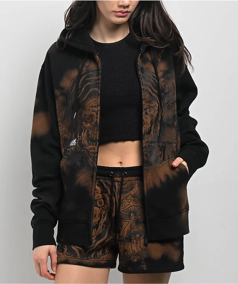 Lurking Class By Sketchy Tank Clarity Black Zip Hoodie