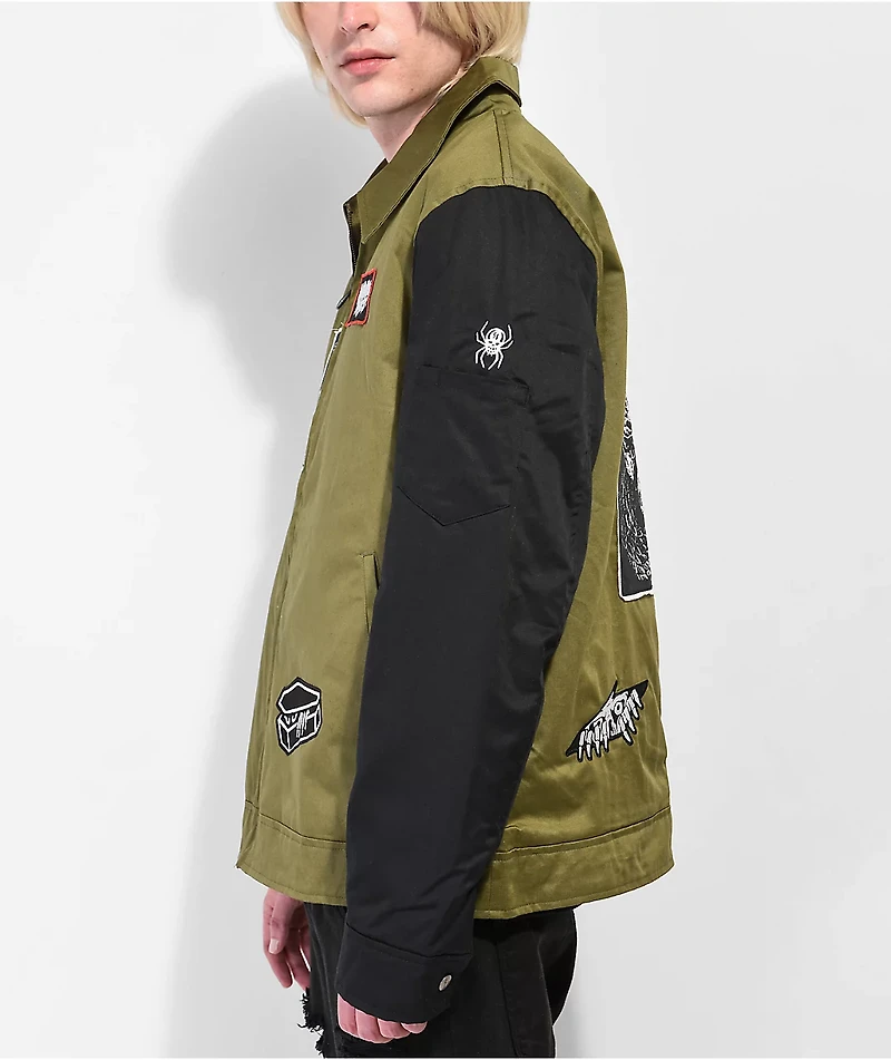 Lurking Class By Sketchy Tank DIY Gas Station Black & Green Jacket