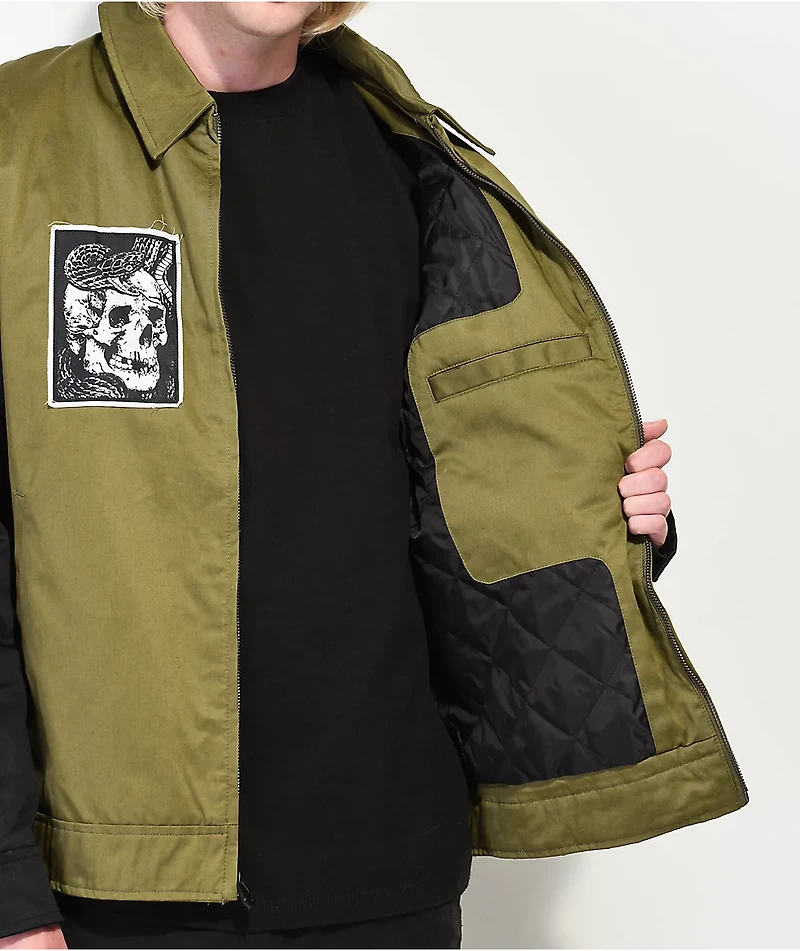 Lurking Class By Sketchy Tank DIY Gas Station Black & Green Jacket