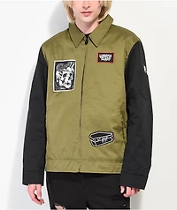 Lurking Class By Sketchy Tank DIY Gas Station Black & Green Jacket