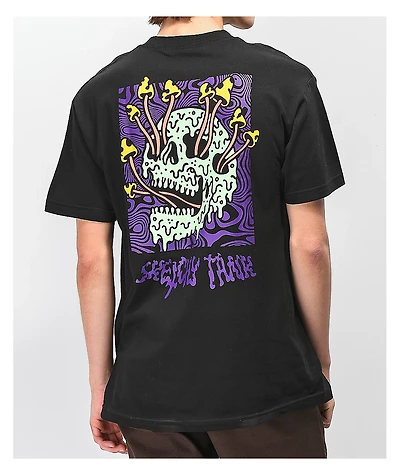 Lurking Class By Sketchy Tank Fungus Color Black T-Shirt