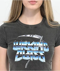 Lurking Class By Sketchy Tank Metal Scythe Black Washed Crop Top