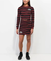 Lurking Class By Sketchy Tank Terror Eyes Red & Black Long Sleeve Crop T-Shirt