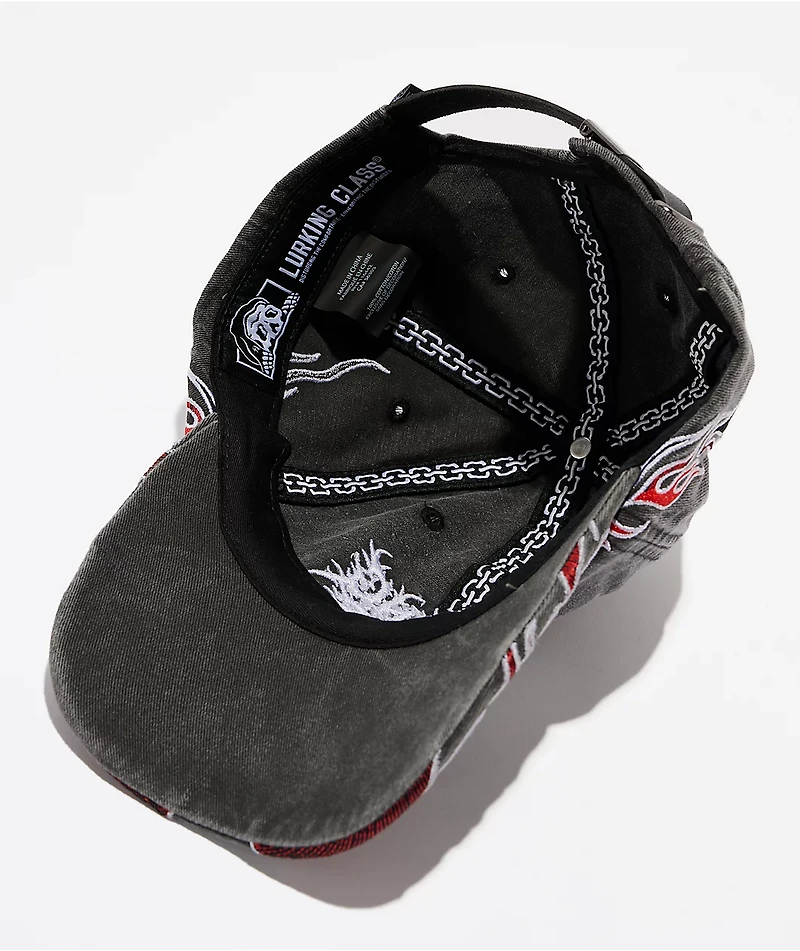 Lurking Class By Sketchy Tank To Hell Black Wash Strapback Hat