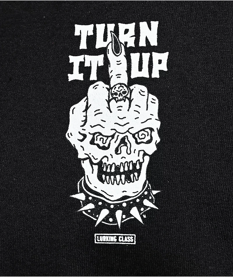 Lurking Class By Sketchy Tank Turn It Up Black T-Shirt