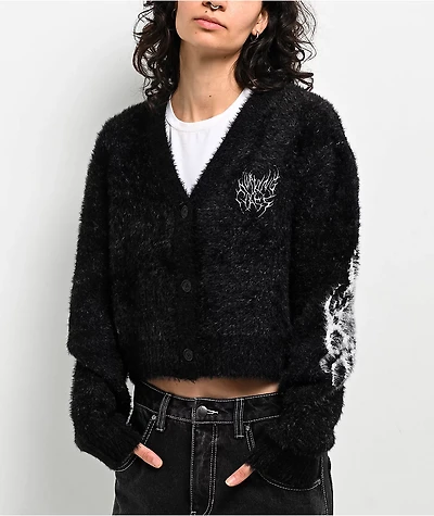 Lurking Class By Sketchy Tank x Kyle Grand Sin Black Long Sleeve Crop Cardigan