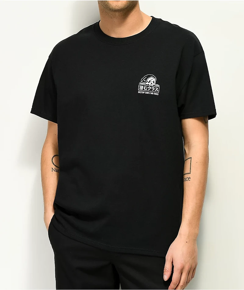 Lurking Class By Sketchy Tank x Mr. Tucks Black T-Shirt