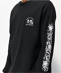Lurking Class By Sketchy Tank x Stikker Good Times Bad Friends Black Long Sleeve T-Shirt