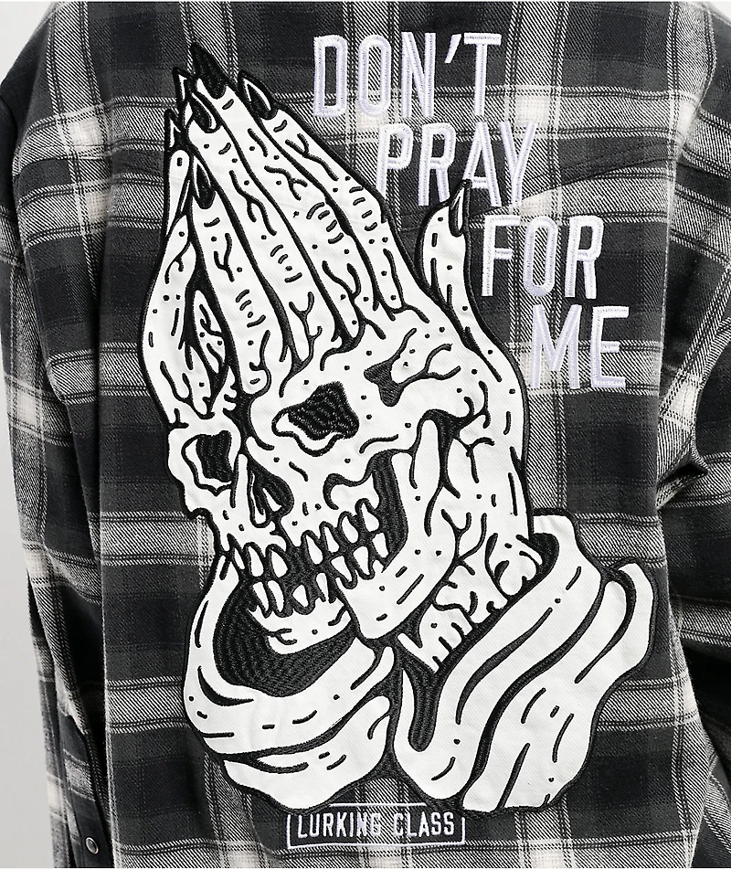 Lurking Class Don't Pray For Me Black Flannel Shirt