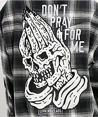 Lurking Class Don't Pray For Me Black Flannel Shirt