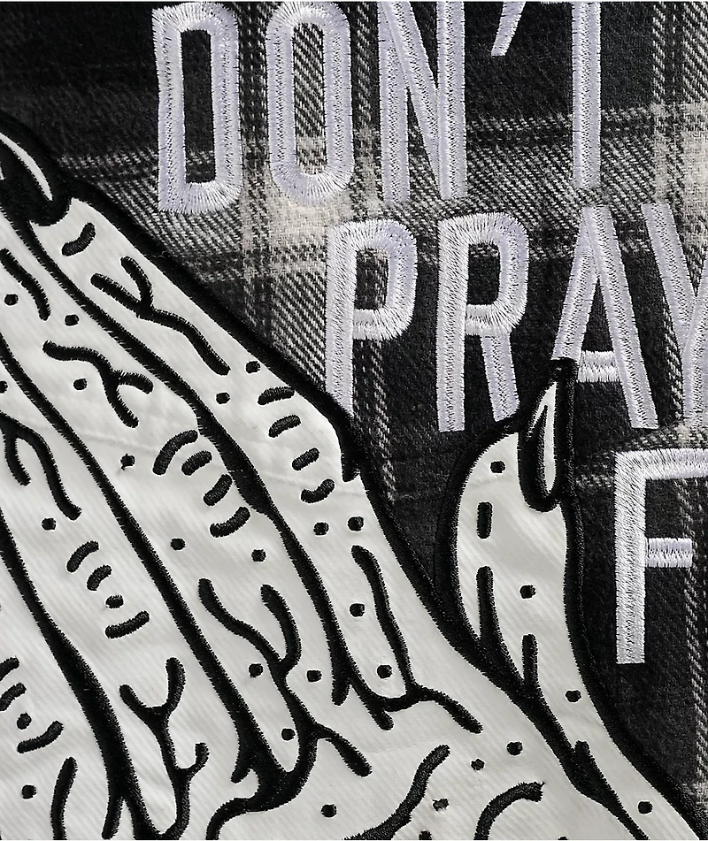 Lurking Class Don't Pray For Me Black Flannel Shirt