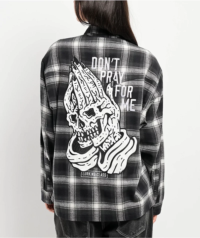 Lurking Class Don't Pray For Me Black Flannel Shirt