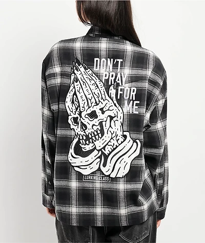 Lurking Class Don't Pray For Me Black Flannel Shirt
