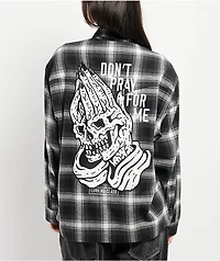 Lurking Class Don't Pray For Me Black Flannel Shirt