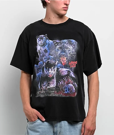 Lurking Class Panther Vintage Black T-Shirt