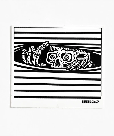 Lurking Class Peeking White Sticker