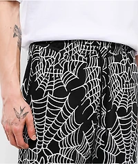 Lurking Class Web Skull Black Sweat Shorts
