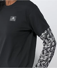 Lurking Class by Sketchy Tank 2Fer Reaper Black Long Sleeve T-Shirt