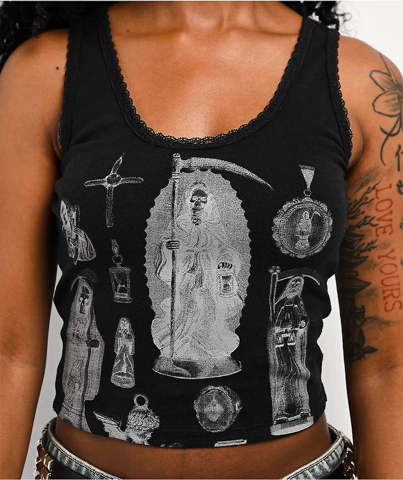 Lurking Class by Sketchy Tank Altar Black Crop Tank Top